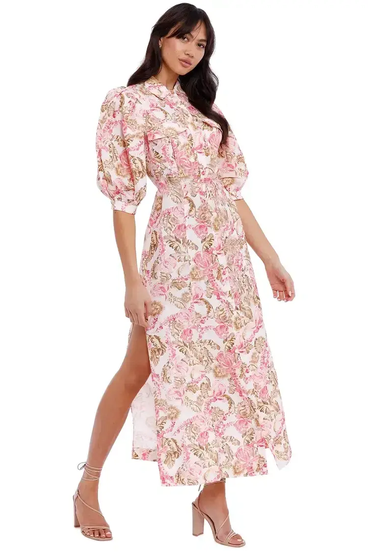 Significant Other Deanna Dress in Sangria Floral Size 6 - Image 4