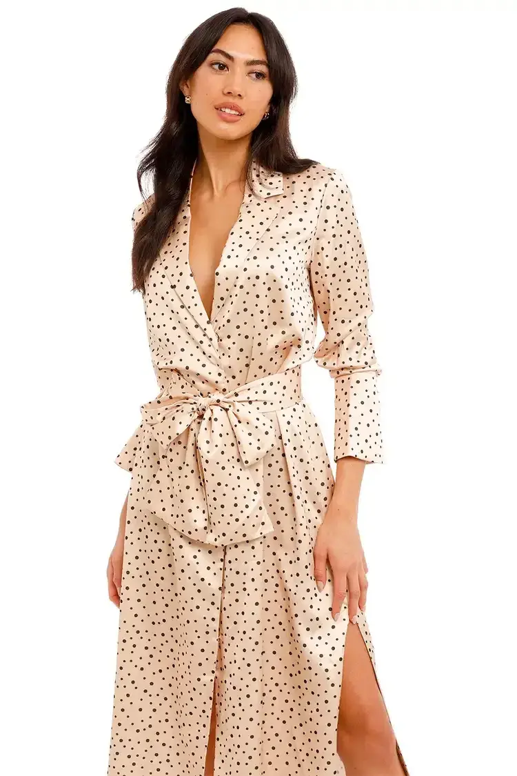 Significant Other Amara Dress in Cream Black Polka Size 10 - Image 5