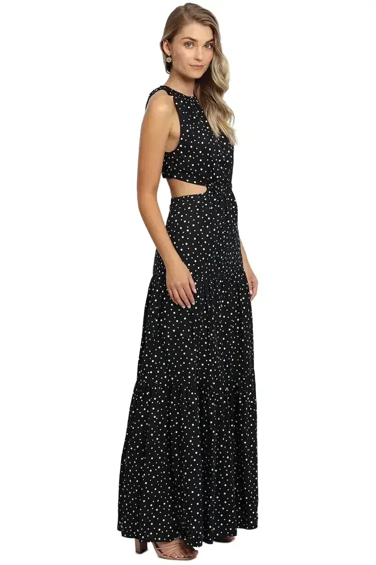 Significant Other Poppy Dress in Black Cream Polka Size 12 - Image 2