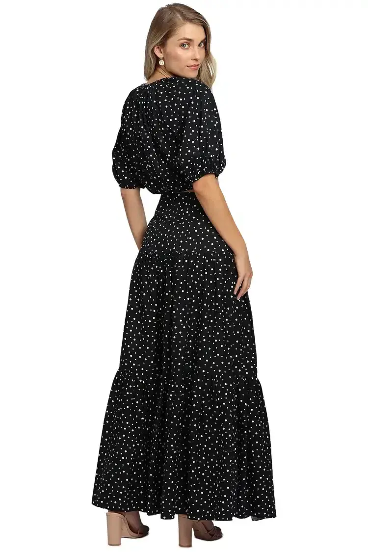 Significant Other Poppy Top and Skirt Set in Black Cream Polka Size 14 - Image 3