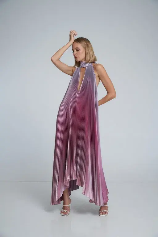 L'Idee Opera Gown Mauve Ombre Size 10 - Image 2