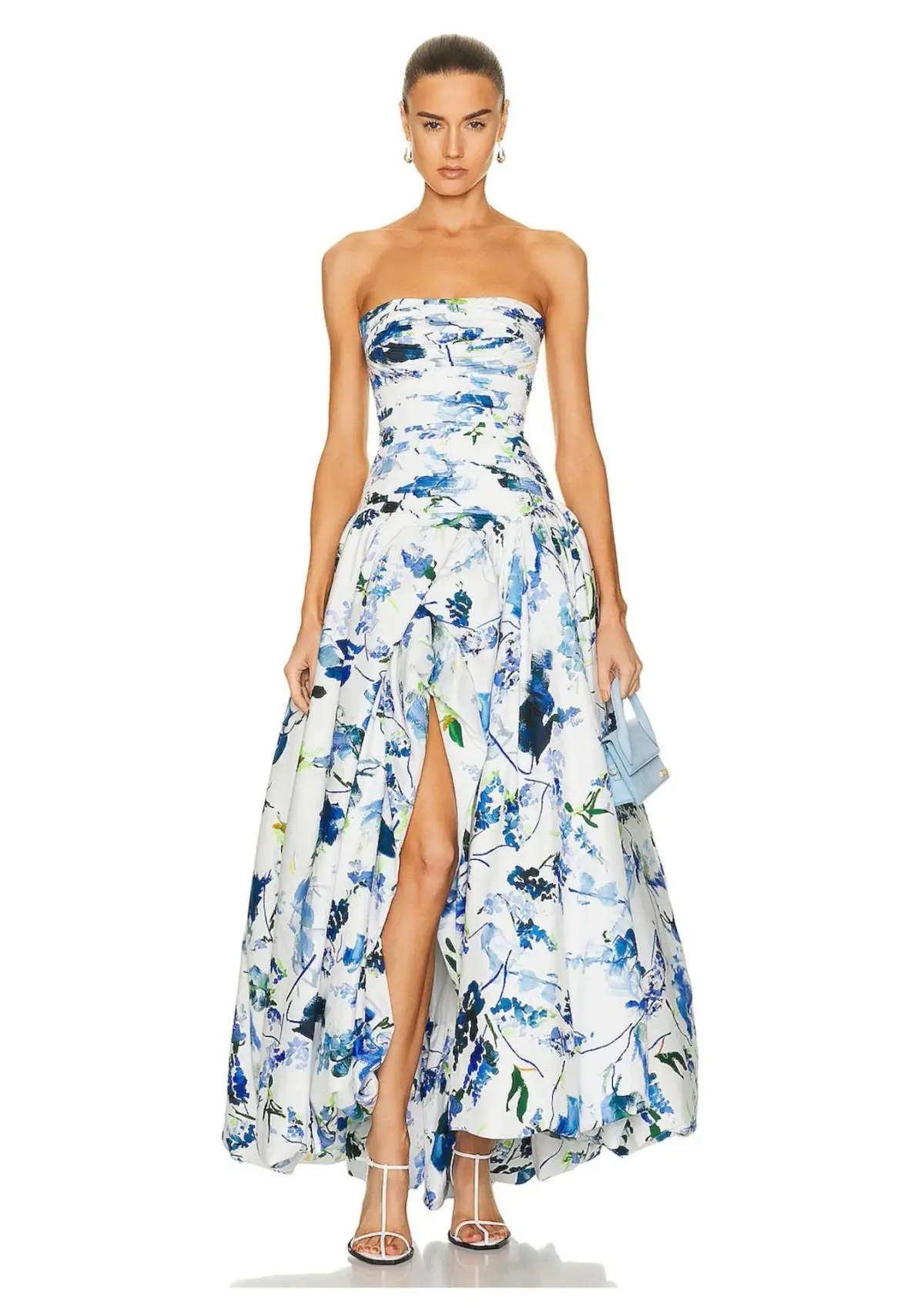 Aje Violette Bubble Hem Maxi Dress Lavenders of Provence Floral Print Size 8 - Image 2