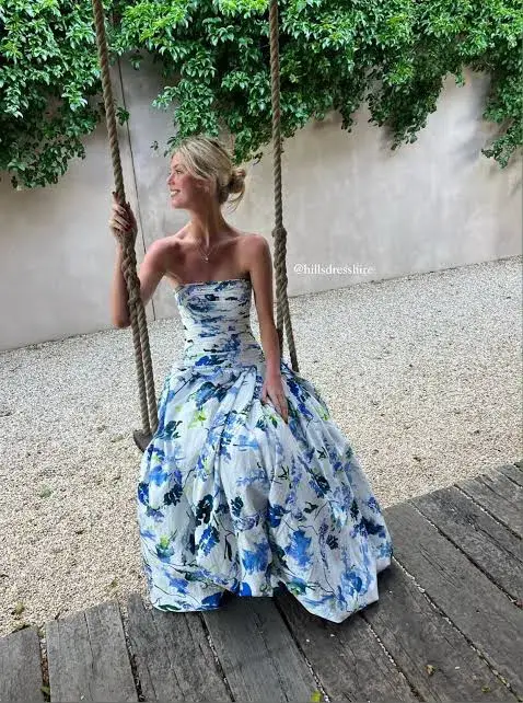 Aje Violette Bubble Hem Maxi Dress Lavenders of Provence Floral Print Size 8 - Image 3