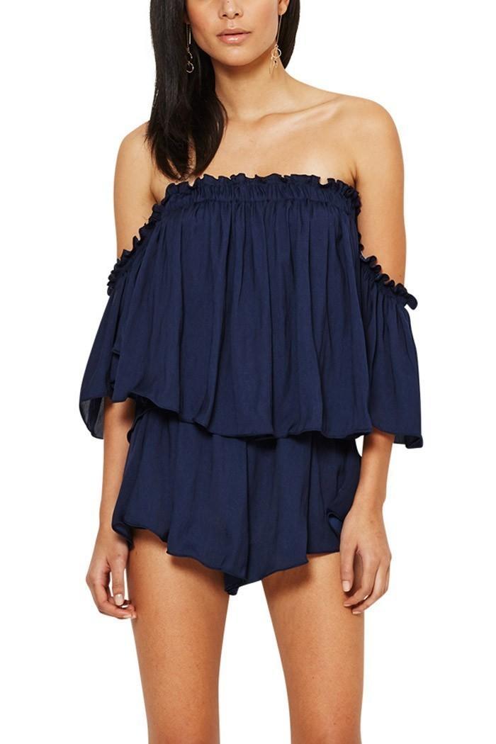 Bec & Bridge Ocean Eyes Playsuit Navy Size AU 6 - Image 3