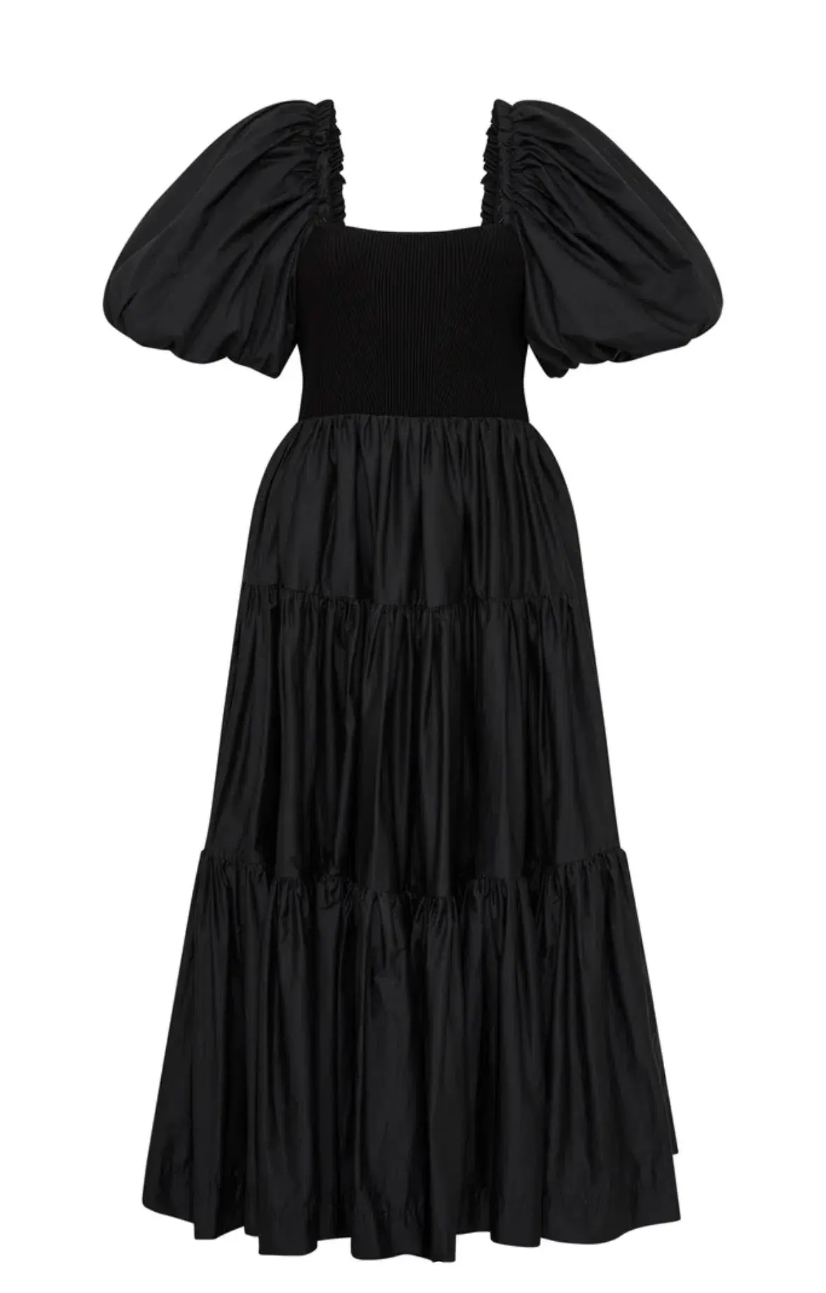 Aje Casa Puff Sleeve Midi Dress Black Size 16  - Image 5