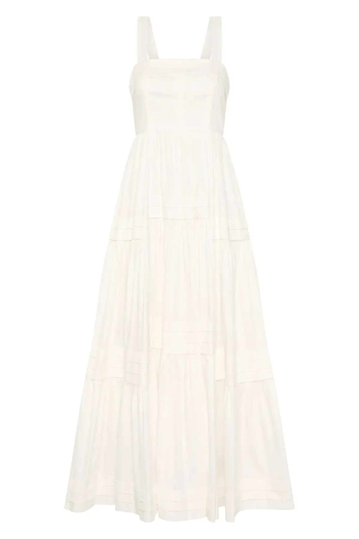 Aje Sophie Tiered Midi Dress Ivory Size 16 - Image 5