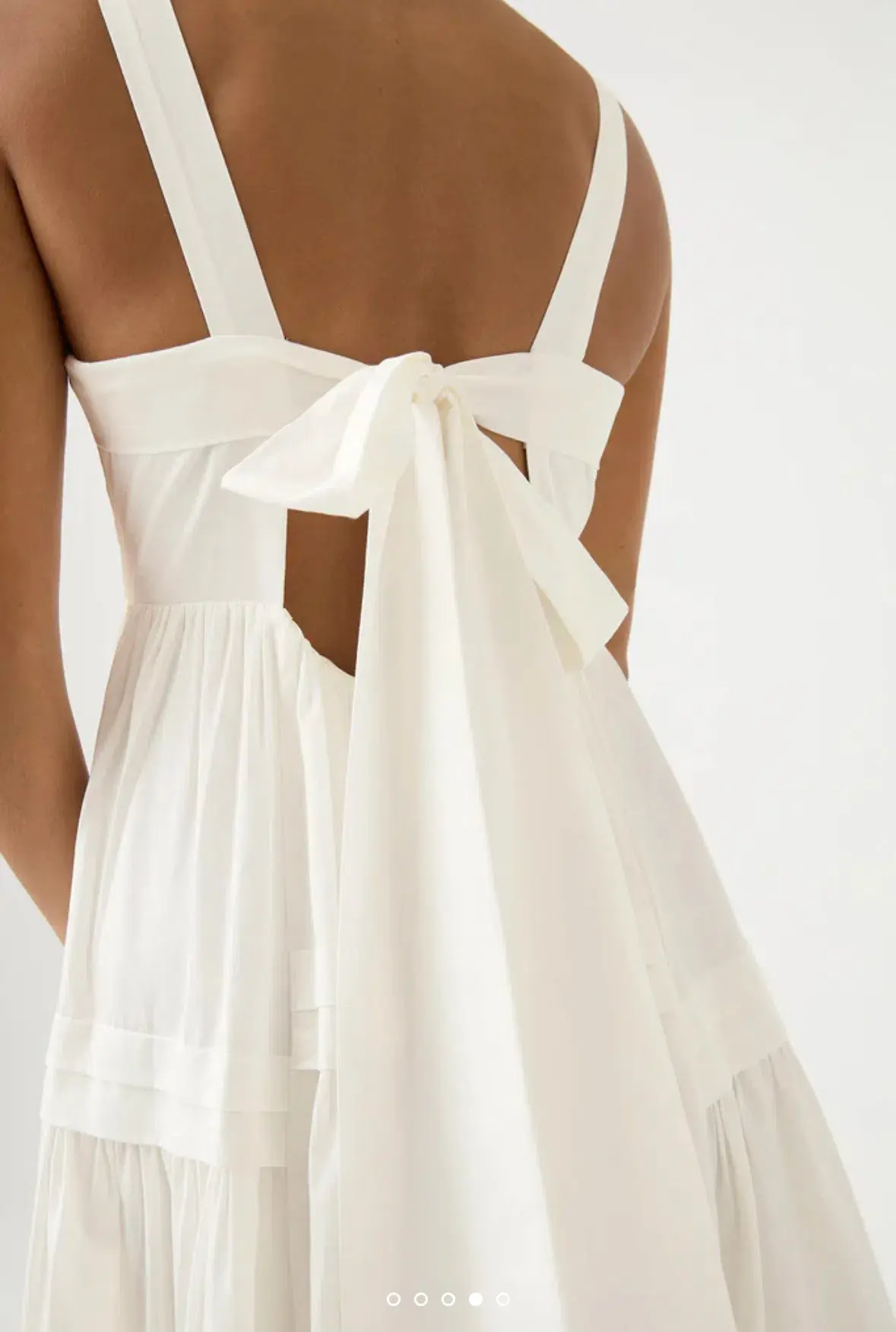 Aje Sophie Tiered Midi Dress Ivory Size 16 - Image 4