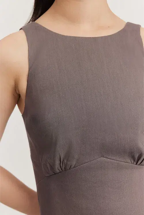 Country Road Cut-Away Column Dress Grey Size 10 - Image 3