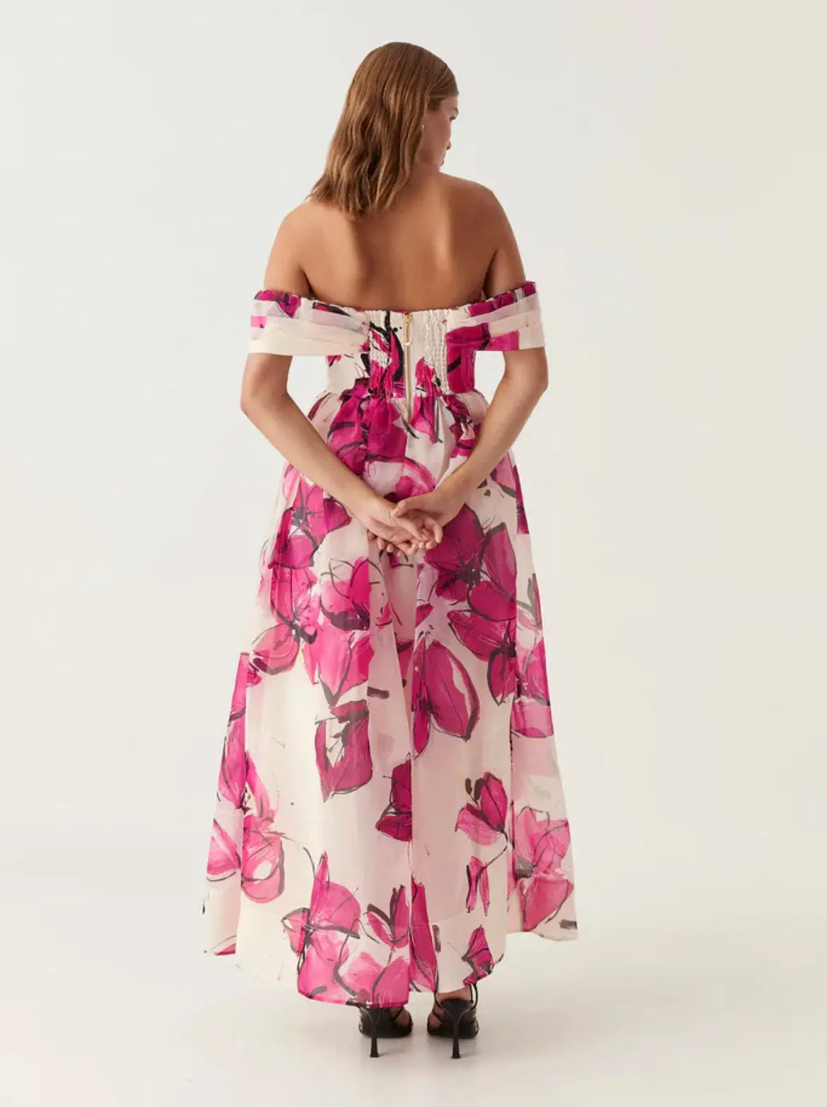 Aje Cordelia Corseted Maxi Dress Falling Florals Size XL / AU 14 - Image 2