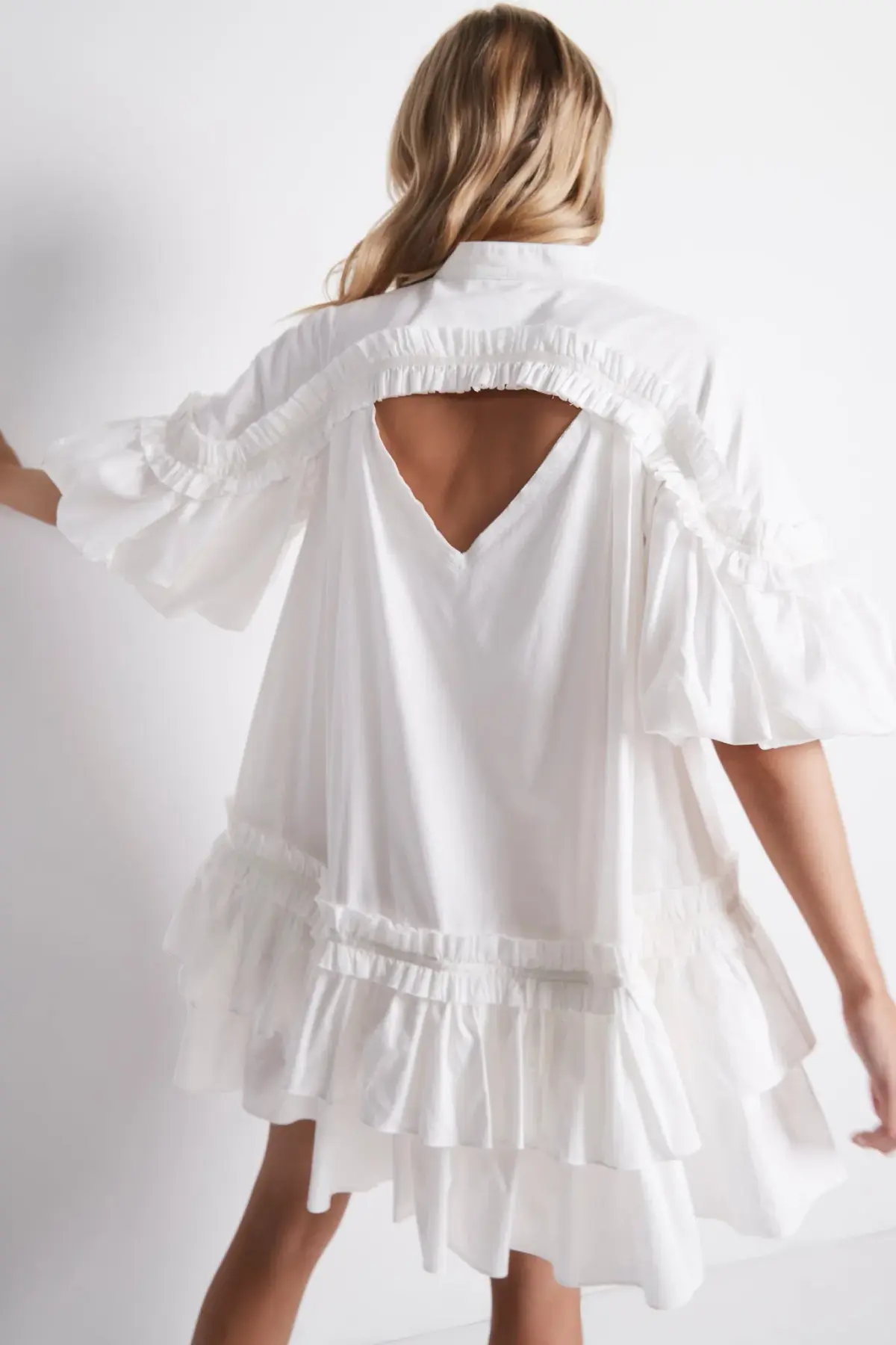 Aje Heritage Mini Dress Ivory Size 10 - Image 3