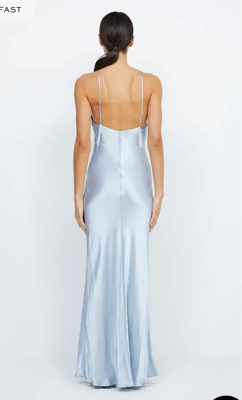 Bec & Bridge Moon Dance V Maxi Dress in Dusty Blue Size 6 - Image 2