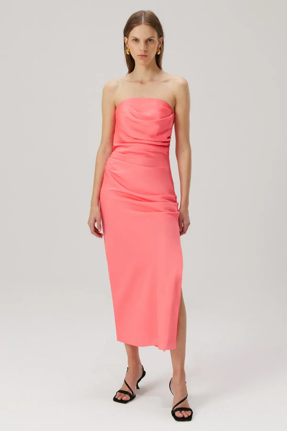 MISHA Saoirse Midi Dress Watermelon Pink Size 6/XS - Image 4