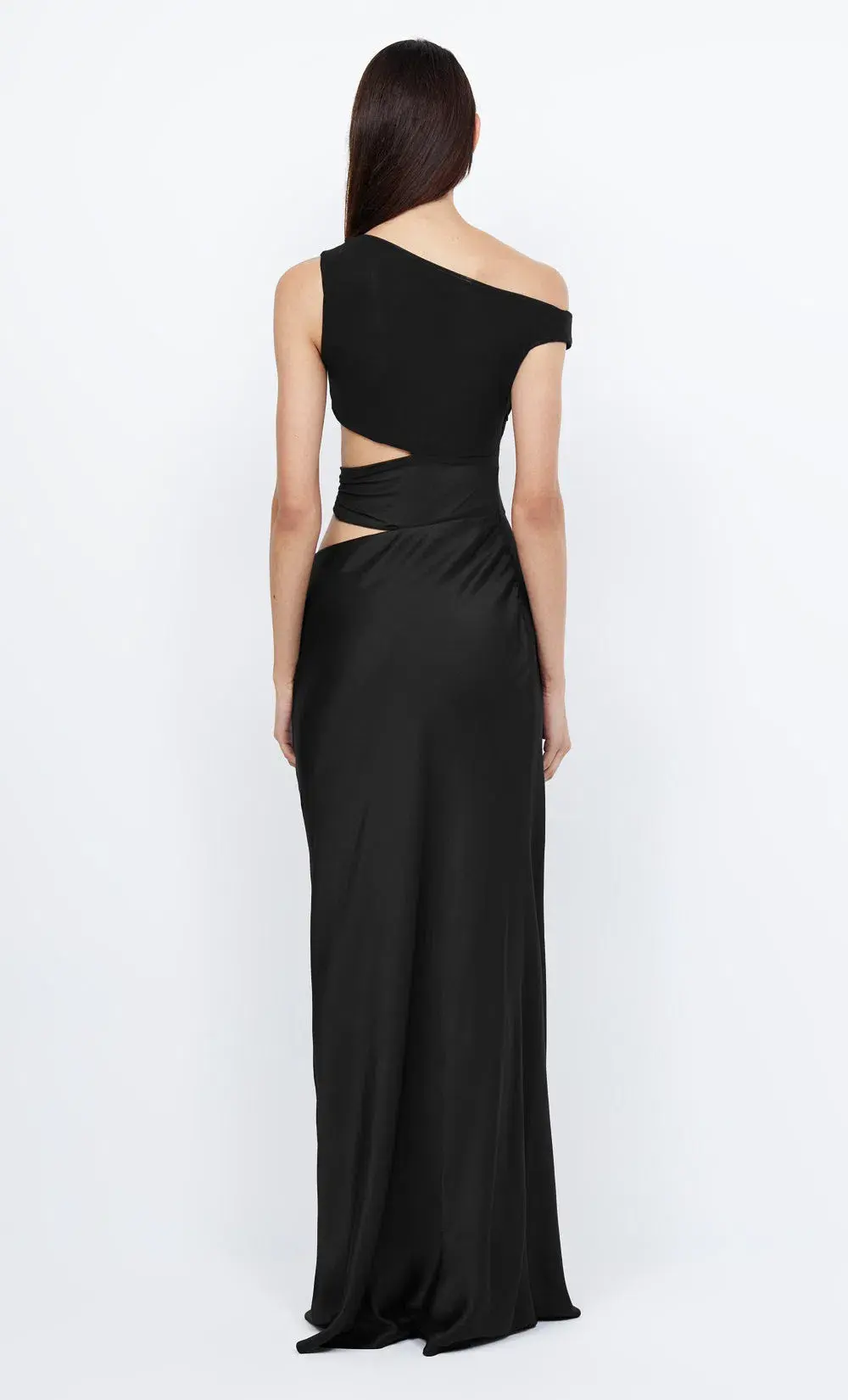 Bec and Bridge Whorl Asym Cut Out Asymmetrical Maxi Dress in Black Size 8 for rent on The Volte - main image