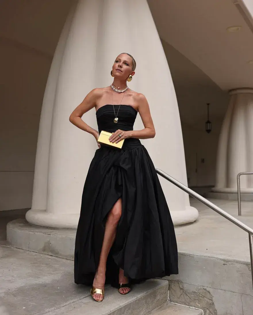 Aje Violette Bubble Hem Maxi Dress Black Size 10 - Image 1