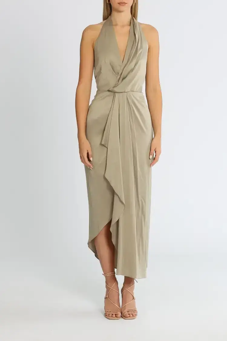 Significant Other Elaine Dress in Khaki Size 8 - Image 1