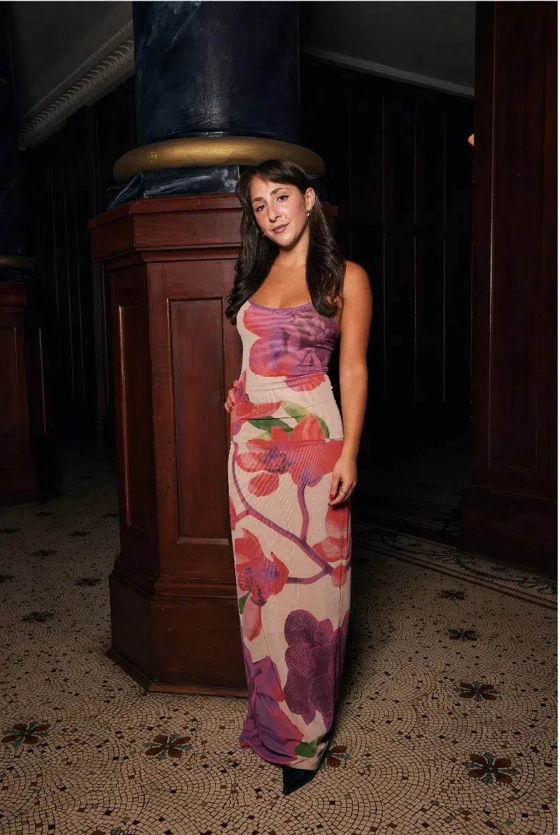 With Harper Lu Slip Dress Fuschia Bloom Size 12 for rent on The Volte - main image