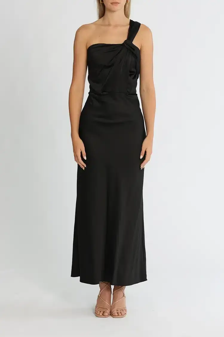 Significant Other Macy Midi Dress in Black Size 14 - Image 1
