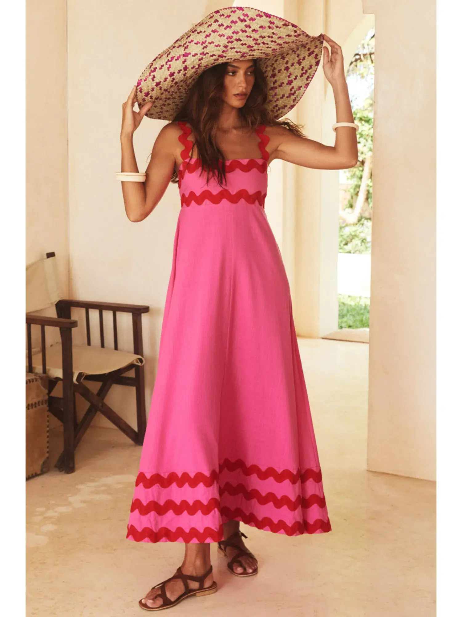 Mister Zimi Vivi Dress In Pink Ric Rac Size AU 8 - Image 1