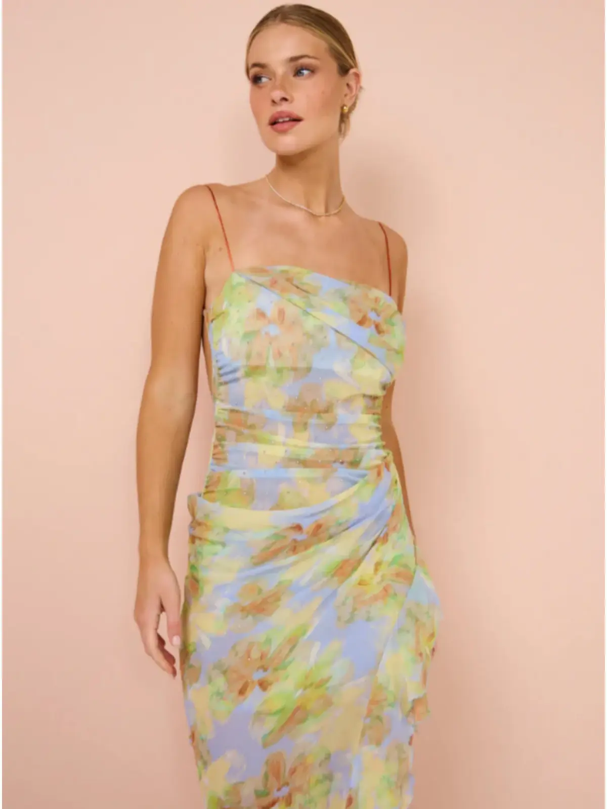 Bec & Bridge Zephy Asym Dress in Blue Blossom Size AU 10 - Image 2