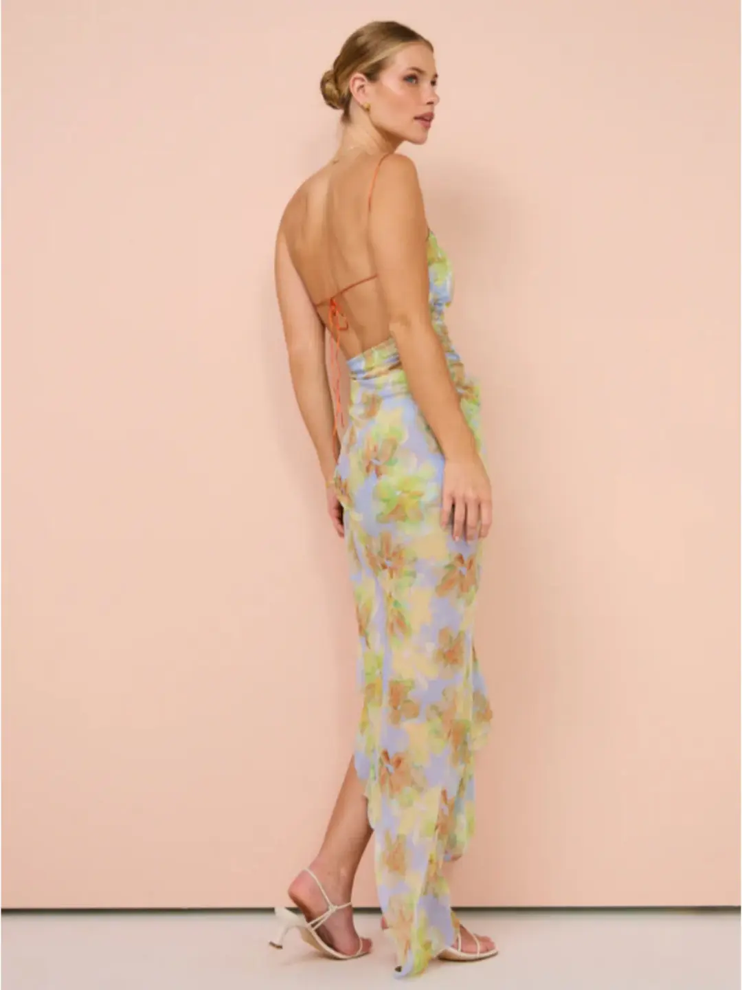 Bec & Bridge Zephy Asym Dress in Blue Blossom Size AU 10 for rent on The Volte - main image