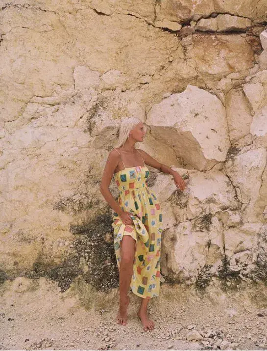 Palm Noosa West Dress Yellow Emblem Size 12 - Image 2