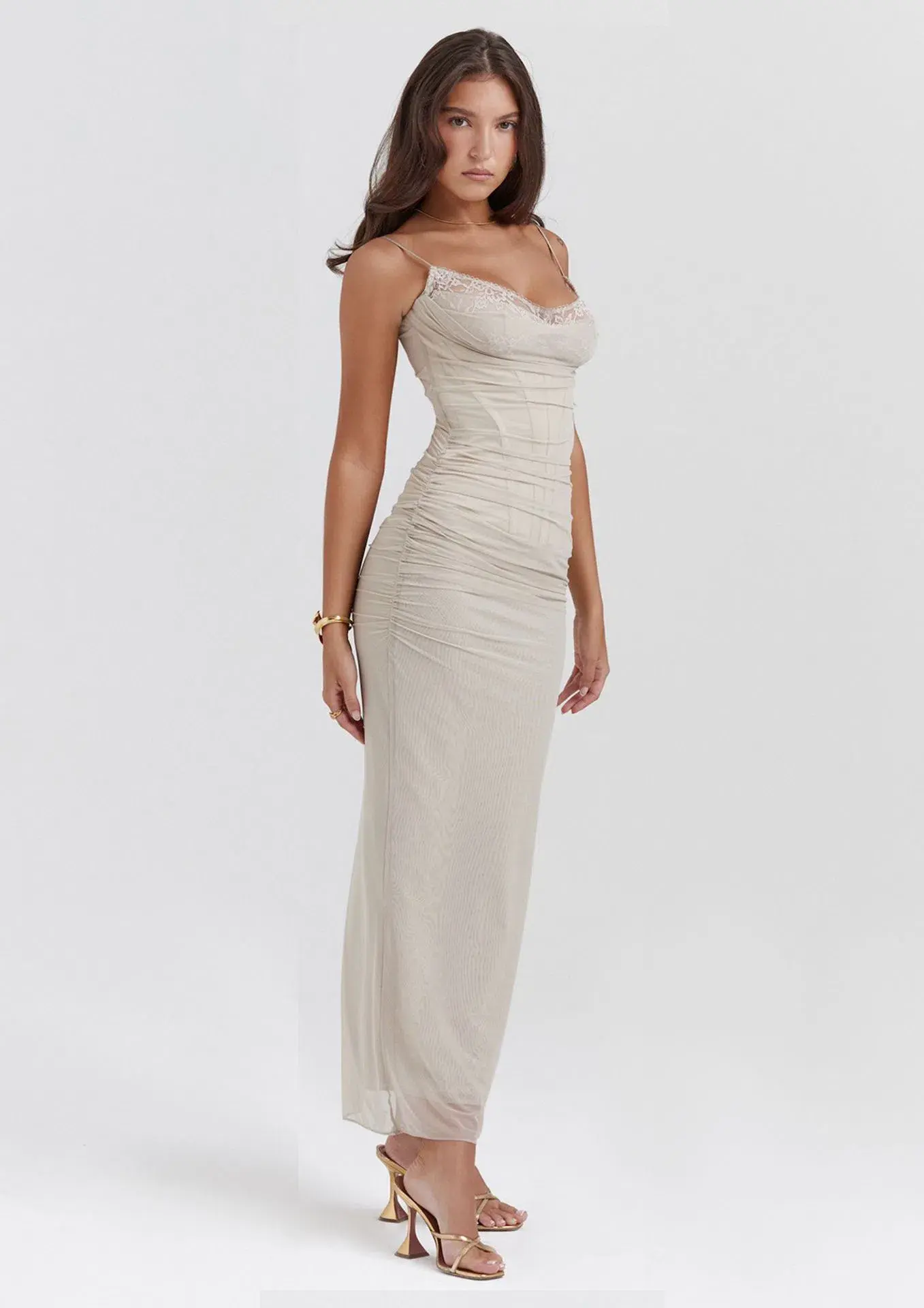 House of CB Nalini Maxi Dress Sand Size 10 - Image 1