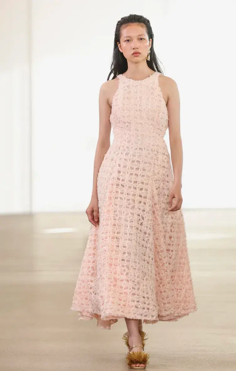 Aje Quintette Backless Midi Dress in Soft Pink Size 8 - Image 6