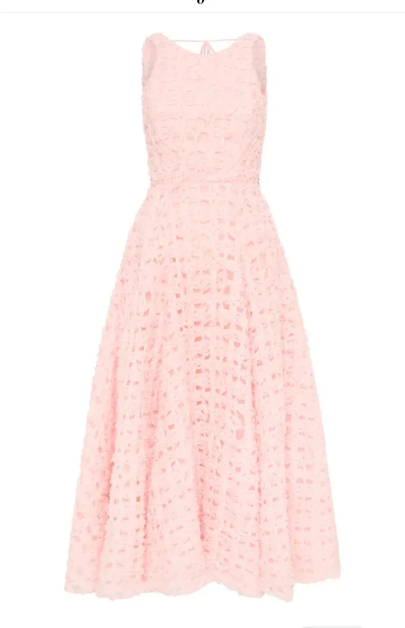 Aje Quintette Backless Midi Dress in Soft Pink Size 8 - Image 7