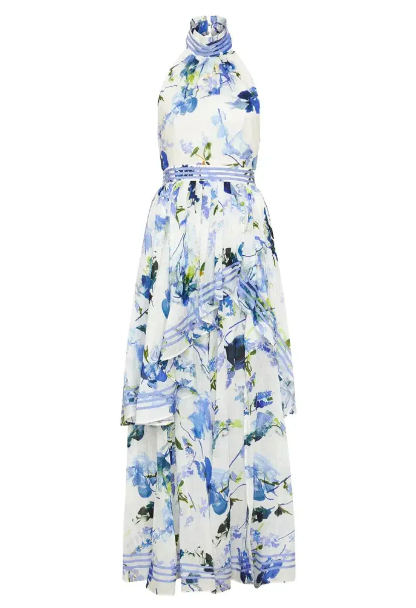 Aje Sienna Maxi Dress Lavenders of Provence Print Size 6 - Image 6