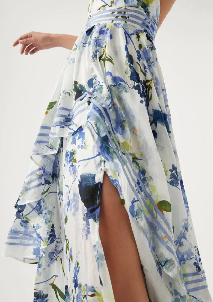Aje Sienna Maxi Dress Lavenders of Provence Print Size 6 - Image 4