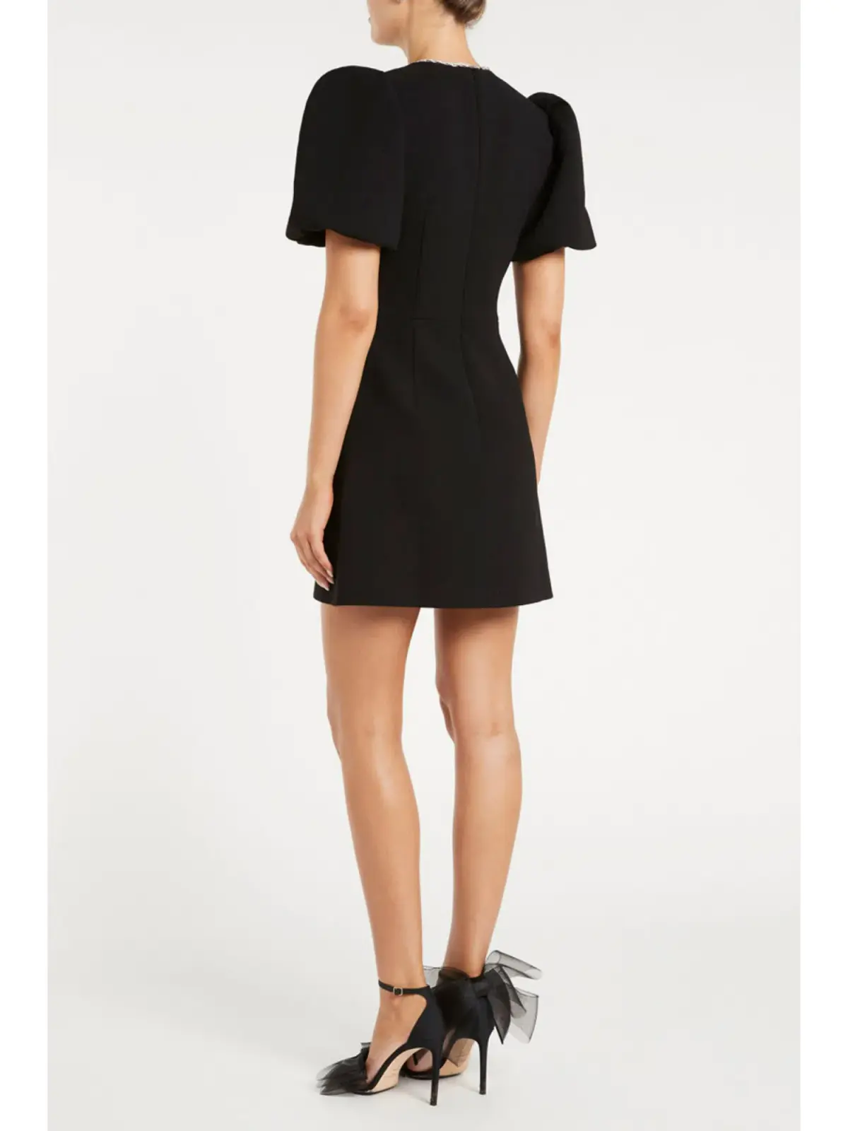 Rebecca Vallance Katie Bow Mini Dress Black Size AU 8 - Image 3