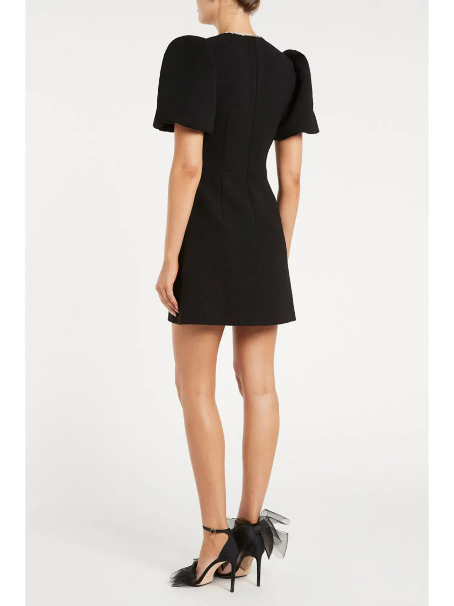 Rebecca Vallance Katie Bow Mini Dress Black Size AU 8 - Image 3