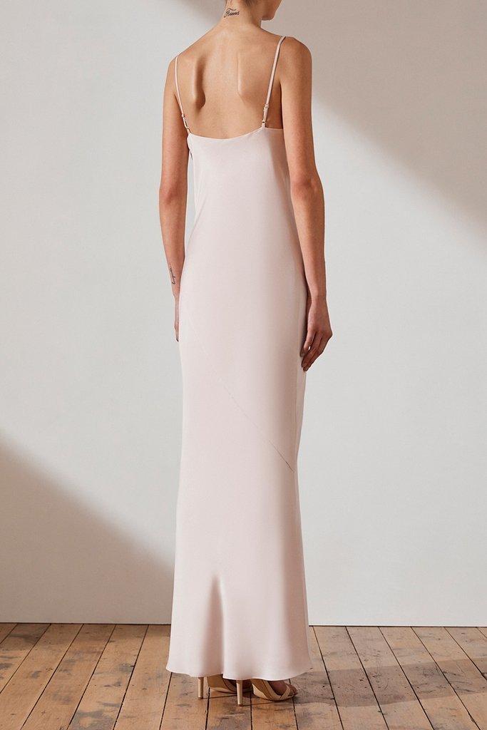 Shona Joy Luxe 'Porcelain' Bias Cowl Slip Dress Blush Size 8 - Image 4