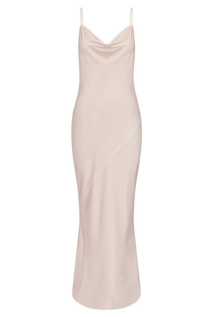 Shona Joy Luxe 'Porcelain' Bias Cowl Slip Dress Blush Size 8 for rent on The Volte - main image