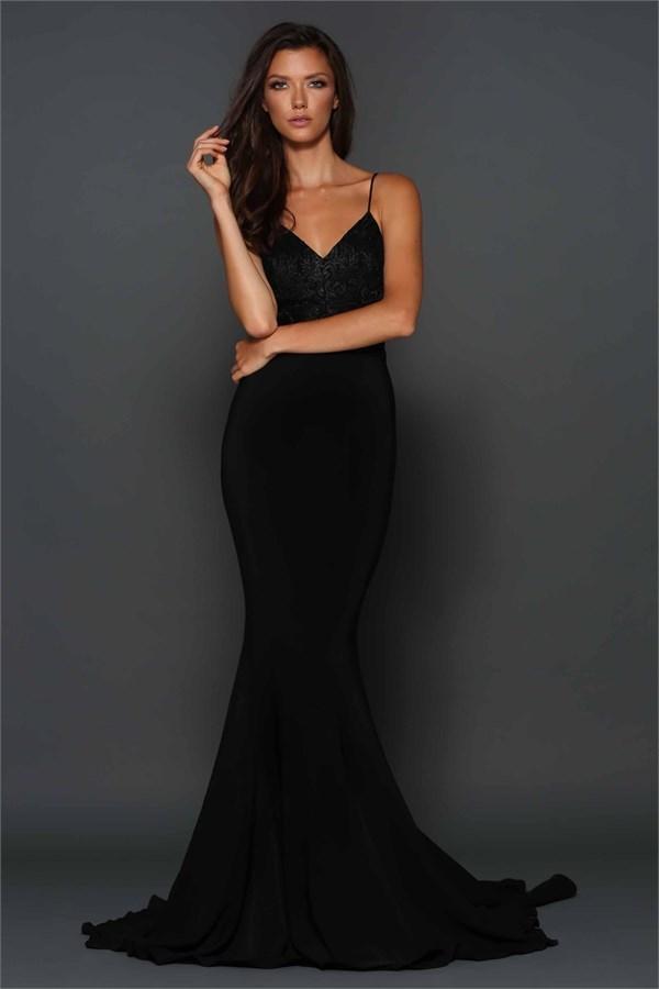 Elle Zeitoune Becca Dress Black Size 10 - Image 1