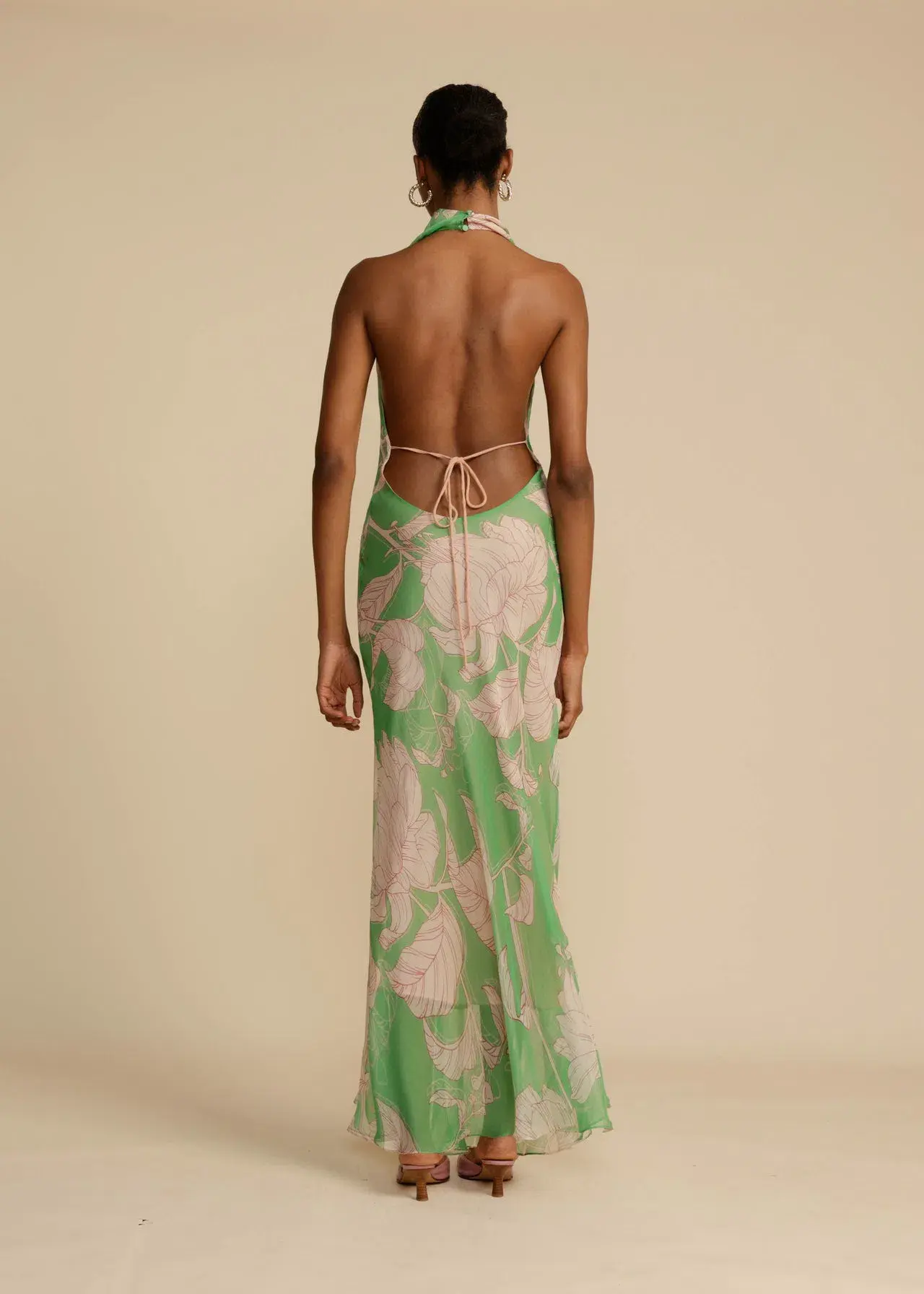Arcina Ori Josefine Dress Green Floral Size 8 - Image 3