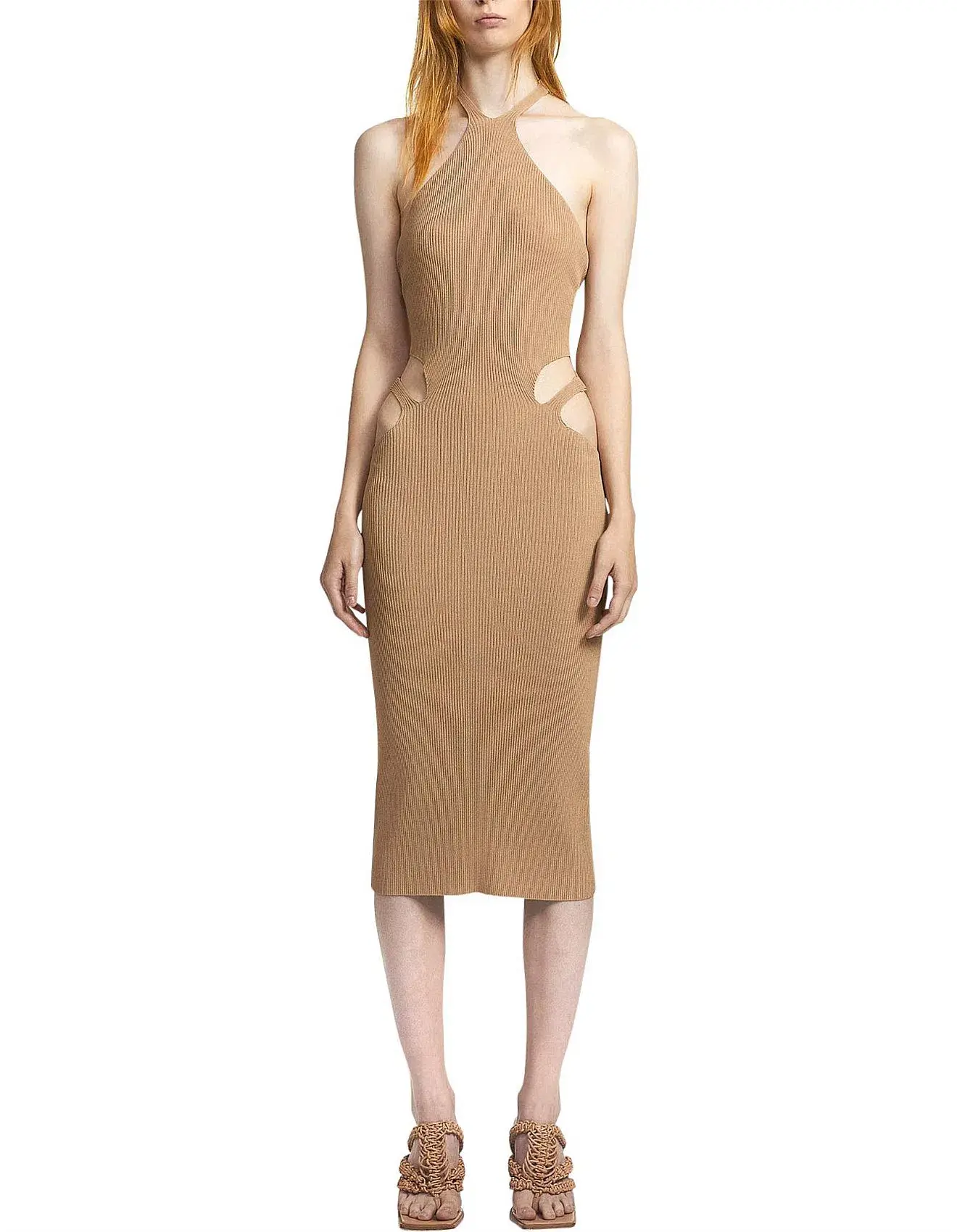 Dion Lee Lustrate Fork Dress Beige Size 10 - Image 1