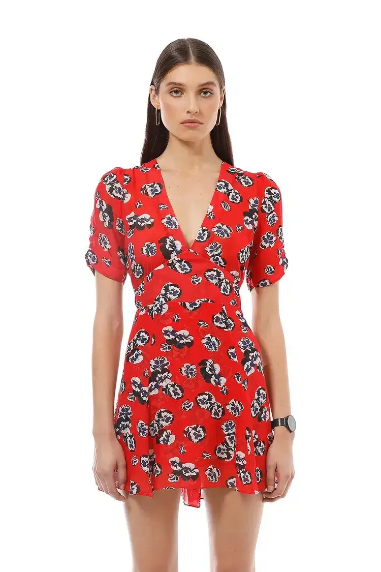 Realisation Par Ozzie Mini Dress Red Size 6 - Image 2