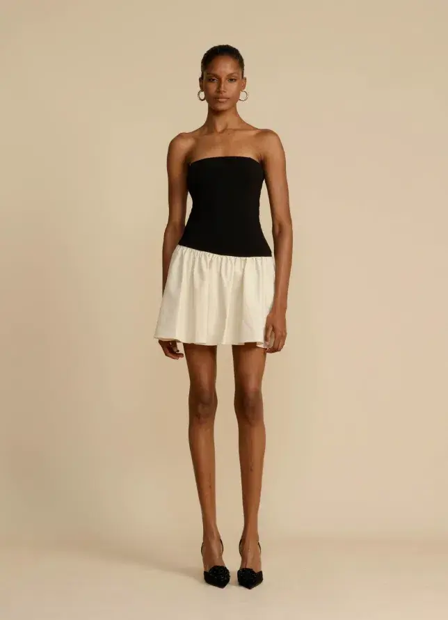 Arcina Ori Celine Mini Dress Black/White Size M/Au 10 - Image 1
