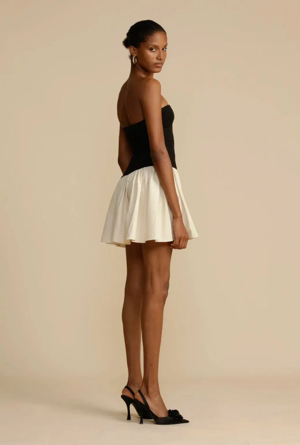 Arcina Ori Celine Mini Dress Black/White Size M/Au 10 - Image 3
