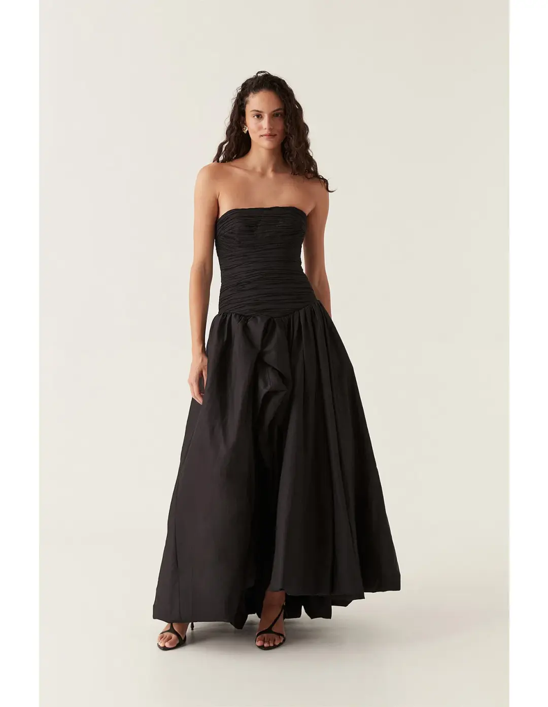 Aje Violette Bubble Maxi Dress Black Size 8 for rent on The Volte - main image