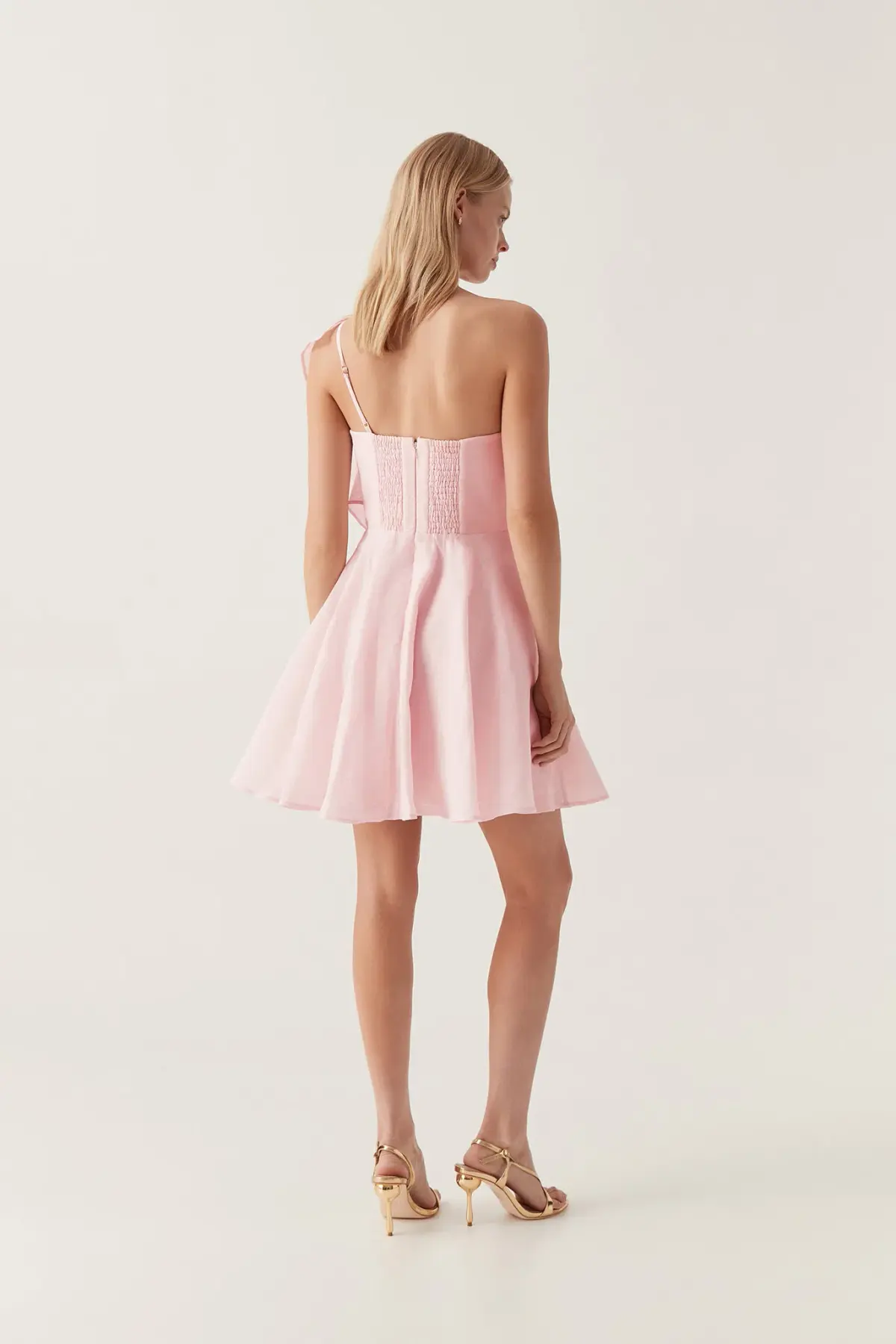 Aje Genesis Mini Dress in Soft Pink Size 8 - Image 3