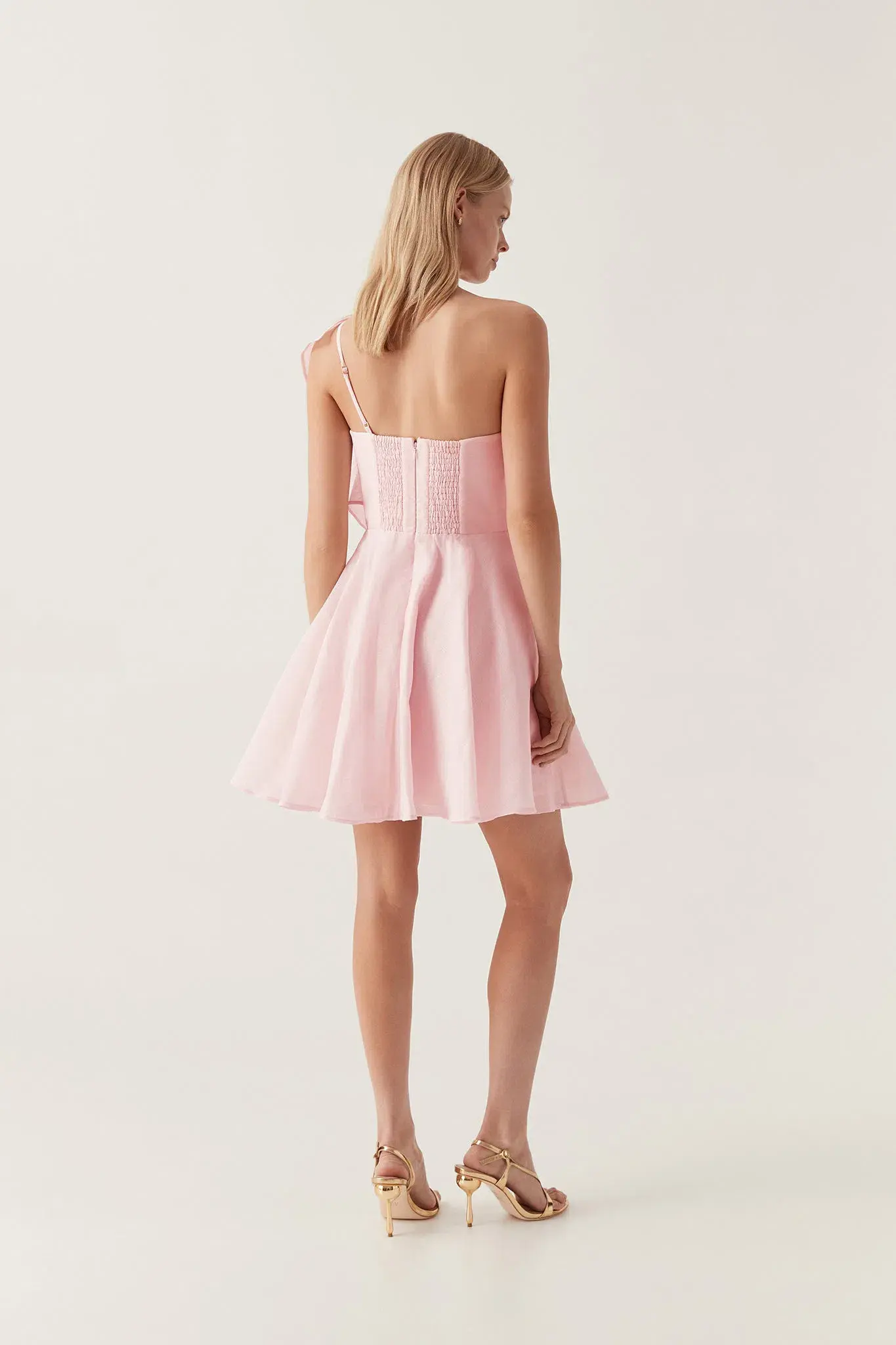 Aje Genesis Mini Dress in Soft Pink Size 8 - Image 3