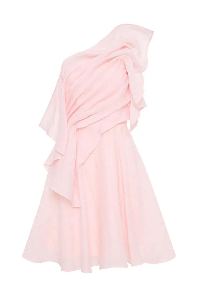 Aje Genesis Mini Dress in Soft Pink Size 8 - Image 4