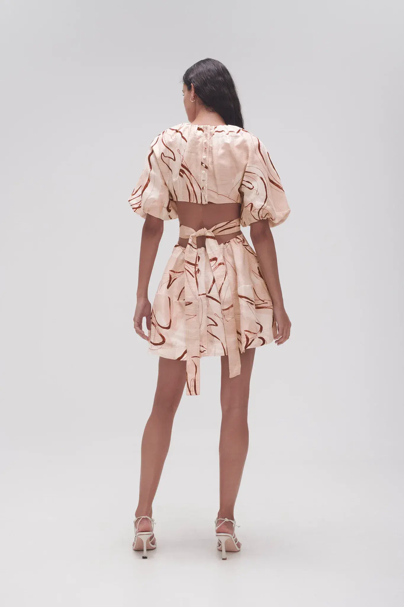 Aje Psychedelia Cut Out Mini Dress in Whimsical Dove Size 8 - Image 2