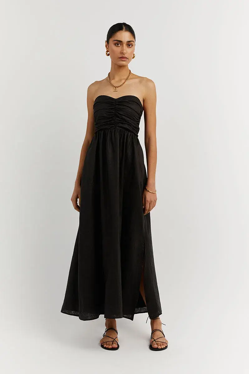 Dissh Bonnie Sweetheart Strapless Midi Dress Black Size 6 - Image 1