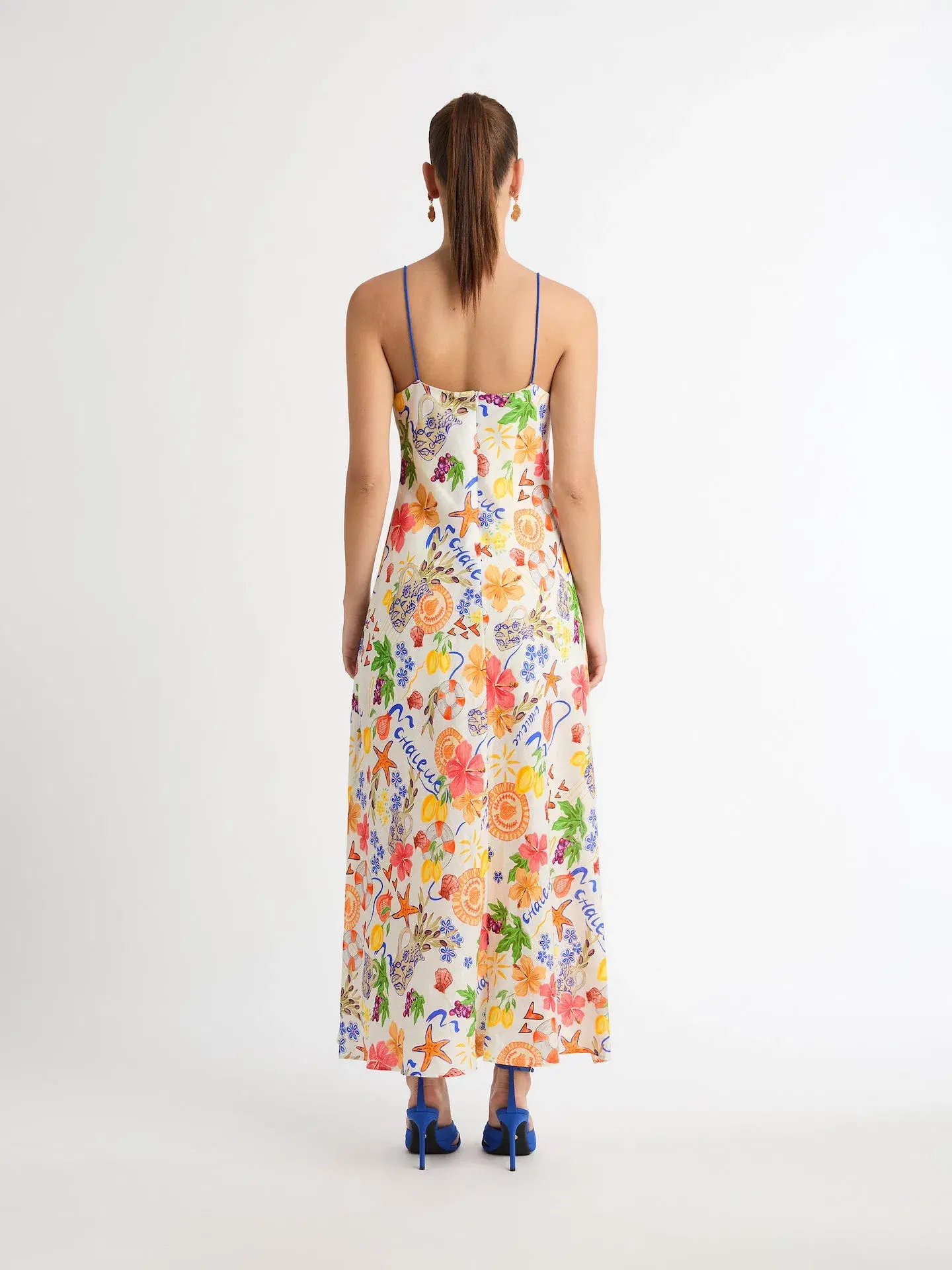 Sheike Summer Armour Linen Dress Print Size 12 - Image 2