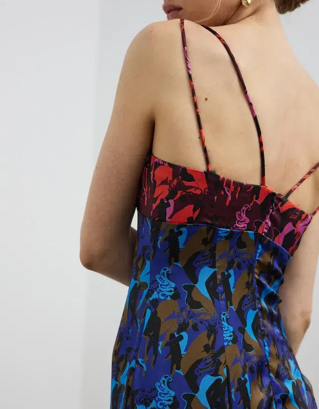 Staud Sketching Midi Dress Plum Sapphire Sirens Size 10 - Image 2