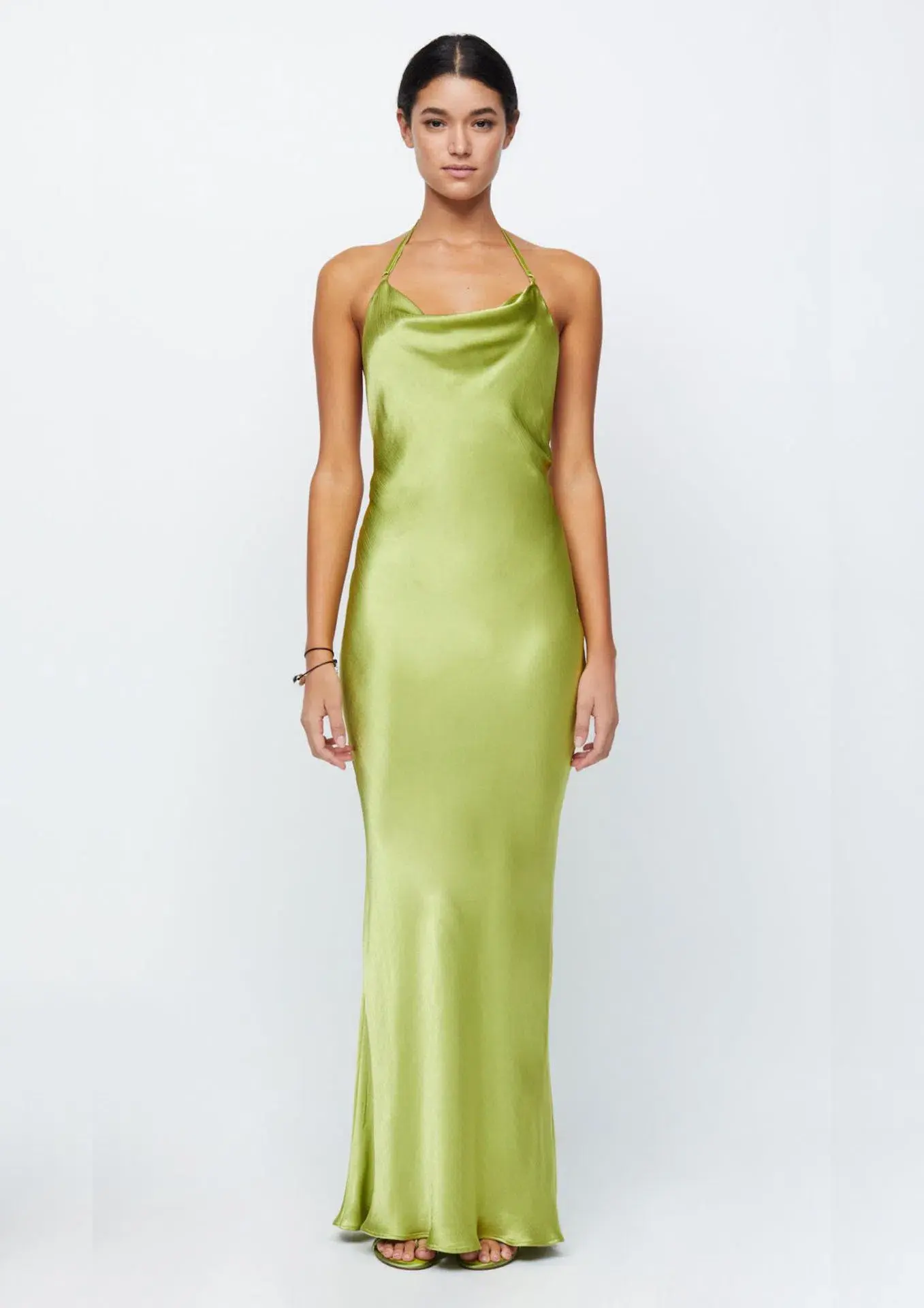 Bec & Bridge Odessa Halter Maxi Dress in Chartreuse Green Size 10 - Image 1