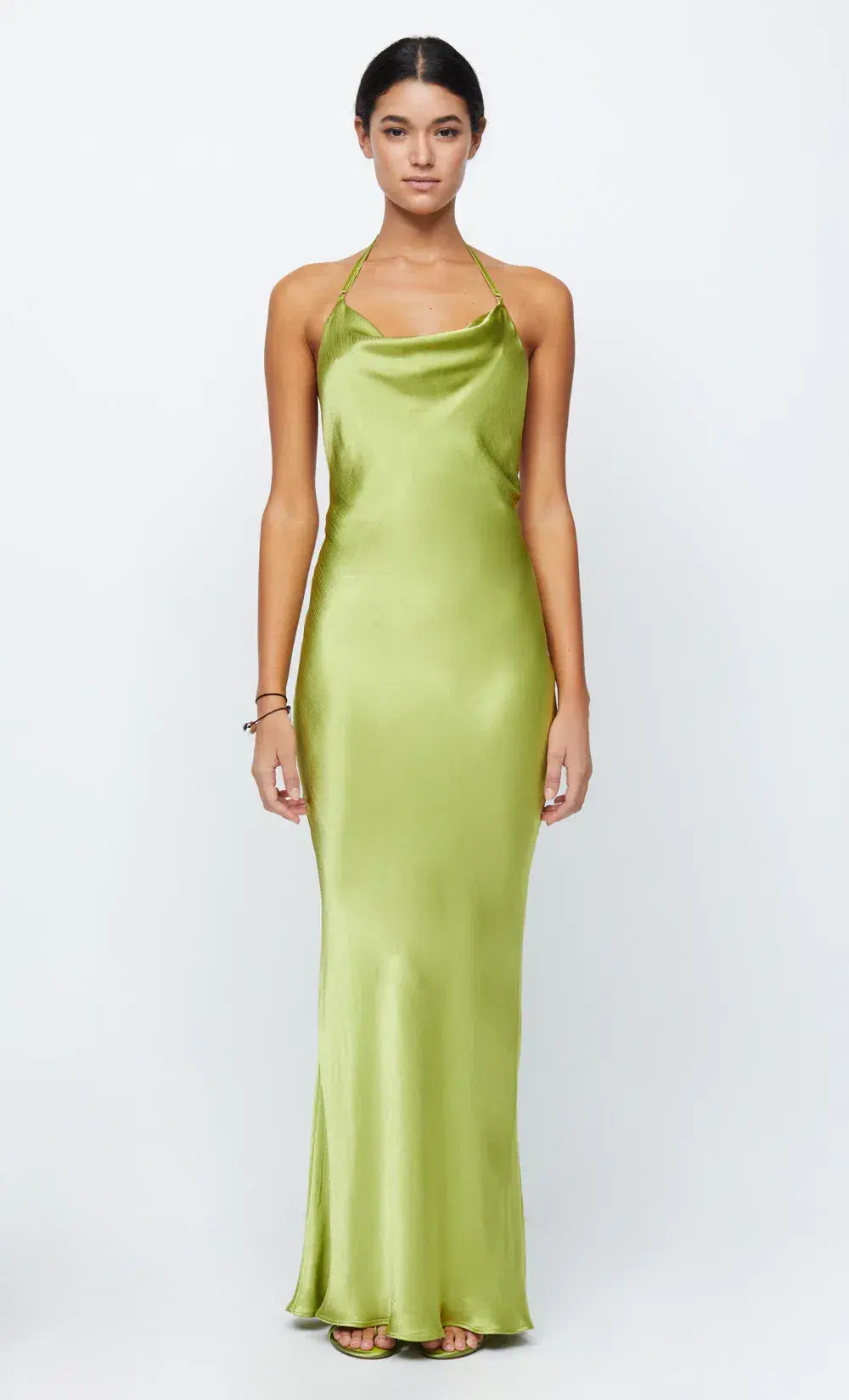Bec & Bridge Odessa Halter Maxi Dress in Chartreuse Green Size 10 for rent on The Volte - main image